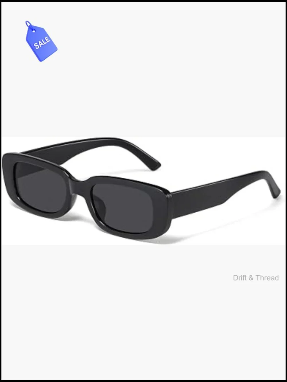 Y2K Rectangle Sunglasses Women Men Retro Narrow Square Shades UV Protection